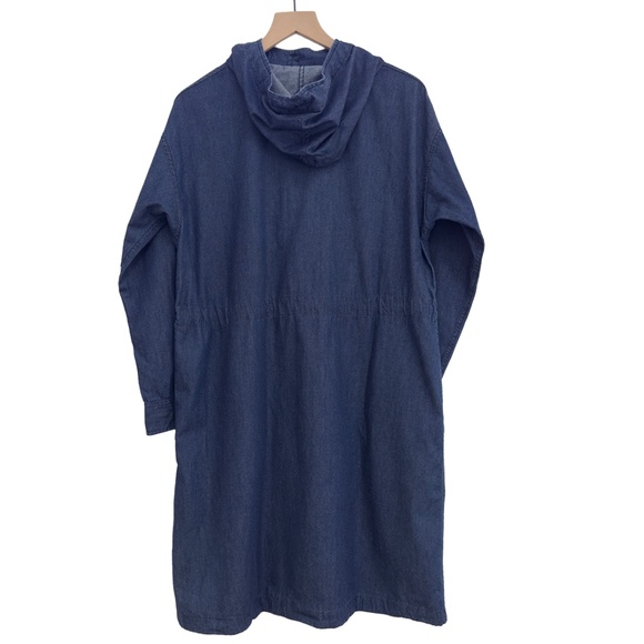 *2017 FWK Engineered Garments Cotton Chambray Cagoule Dress - Indigo - Small - Picture 2 of 5